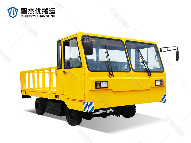 廠區(qū)專用重型物料搬運(yùn)方向盤(pán)電動(dòng)四輪平板車